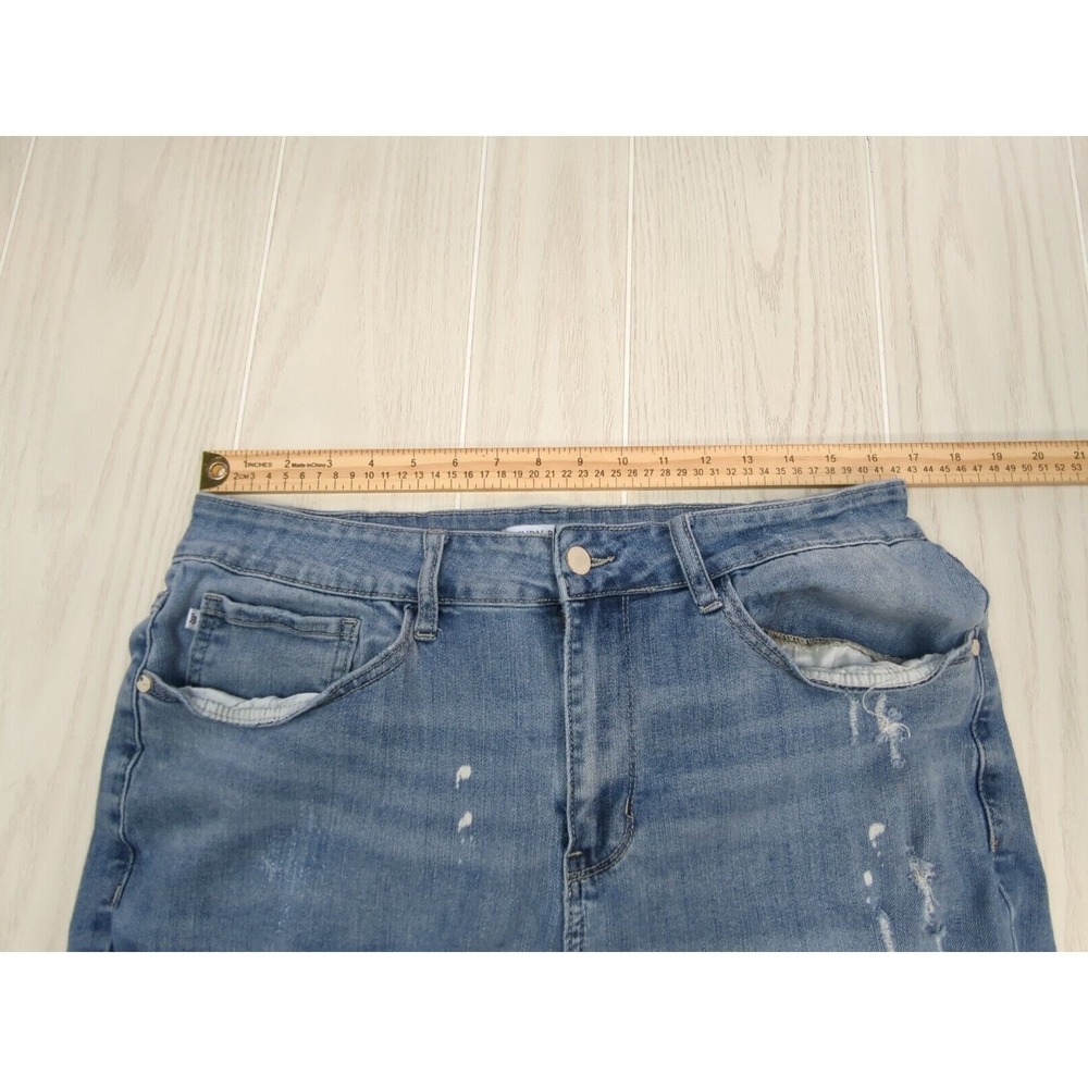 Judy Blue Lace Patch Skinny Jeans 18W destroyed mid rise - Picture 4 of 16